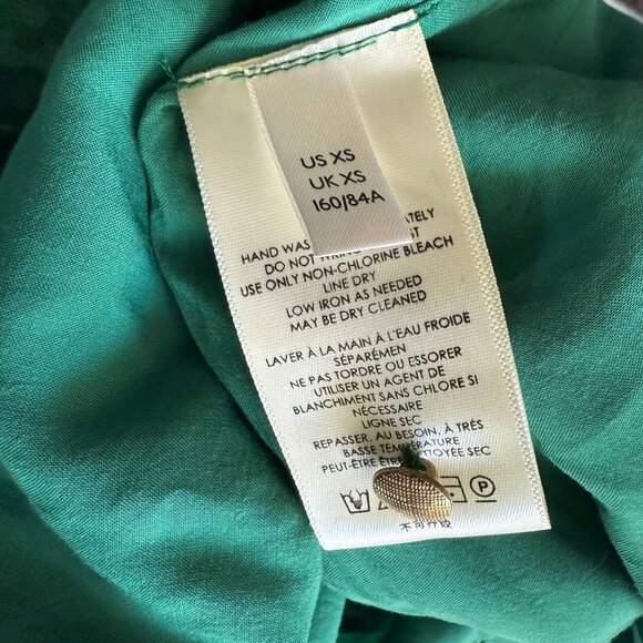 Maeve by Anthropologie Sleeveless Floral Print Blouse Top X-Small Green - Picture 9 of 9